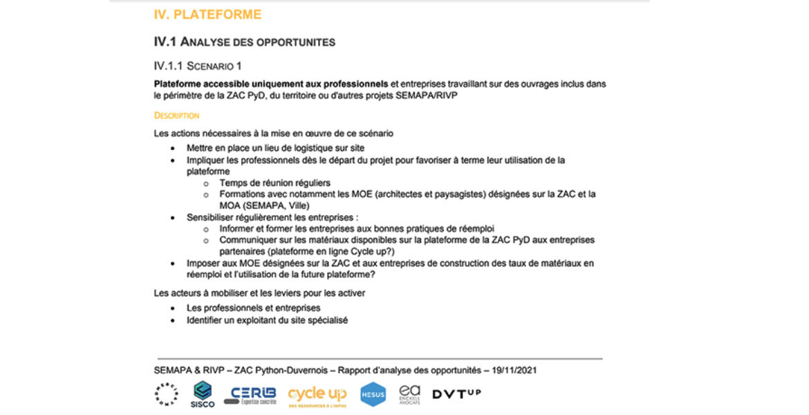 Economie circulaire, ZAC Python-Duvernois, Paris 20ème